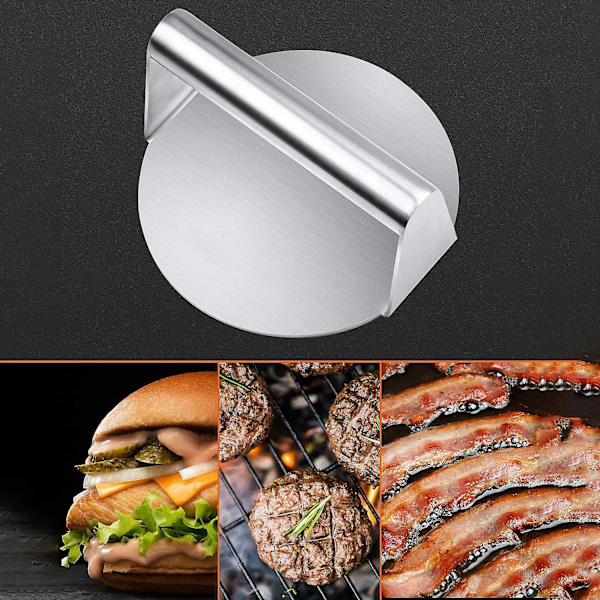 Burger Press, pyöreä Smash Burger Press, paistolevyvarusteet grillille, hampurilaispihvimuotin ja