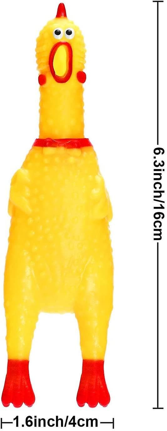 Gummikylling Legetøj - 6 Pak Gule Kvidrende Nyhed Holdbar