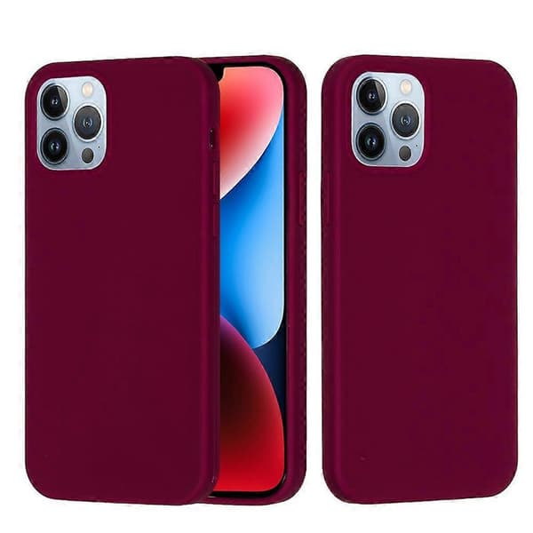 Yksivärinen silikonipuhelinkotelo iPhone 15:lle Violet For iPhone 15 Pro