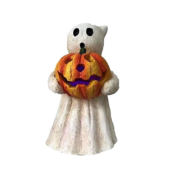 Halloween Spøgelse Græskar Figurer Rustik Harpiks Spøgelse Halloween Statue Græskar Figurer Nyhed Hal