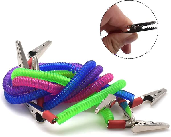4 stk. Elastiske serviettklips (16\"-94\") Fargerike kjedeklips Serviettklips Forkle Bibs Kjede Serviett Gave