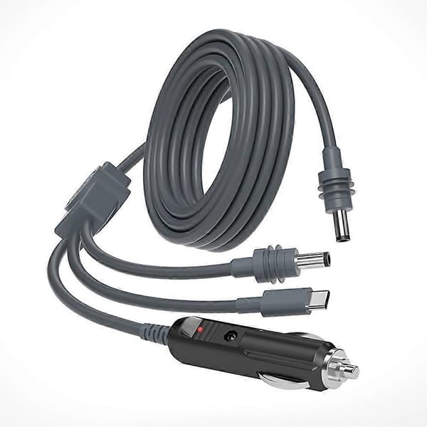 til Starlink Mini strømkabel, til Starlink Mini 3i1 5.5x2.1mm 20AWG GråSvart