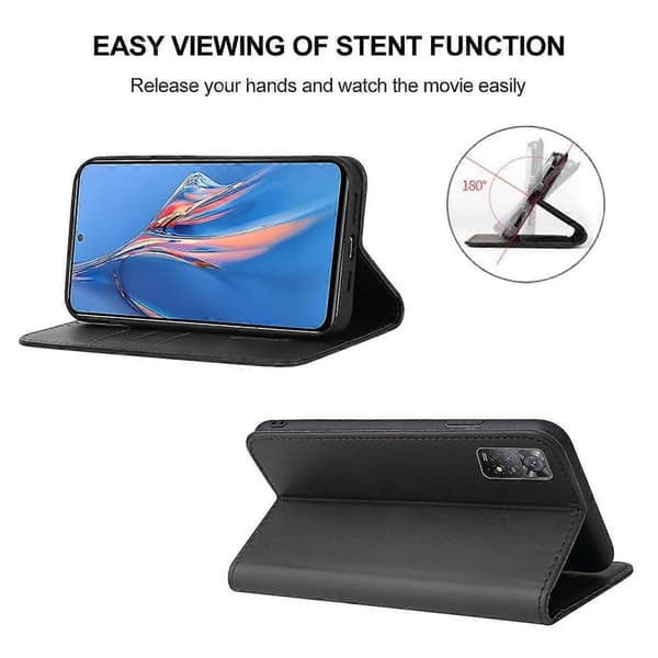 Magnetisk læder telefoncover til Xiaomi Redmi Note 11E Pro Black