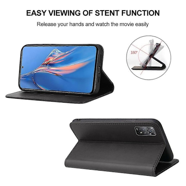 Magnetiskt Läderfodral för Xiaomi Redmi Note 11E Pro Black