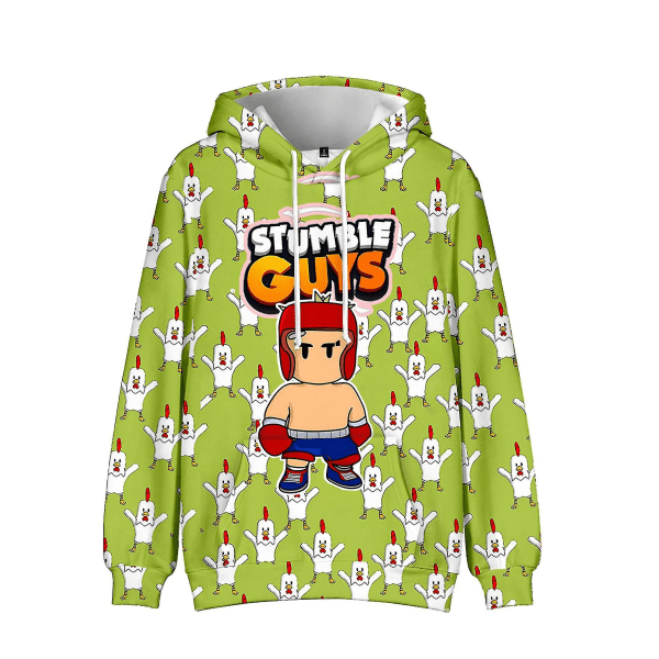 Stumble Guys Kids 3d- print luvtröja Huvtröja med ficka långärmad pojke flicka Halloween julklappar style 8 160