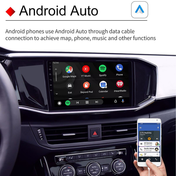 Usb-kablet Carplay-adapter Android Auto, med Android-system version 4.4 og nyere, understøtter spejlskærm og to-vejs interaktion