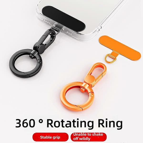 Universal Mobiltelefon Sling Rep Kort Clip Telefon Snodd Packning Patch Black