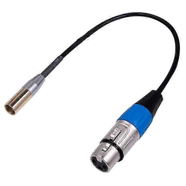 REXLIS 1FT Mini XLR han til XLR hun adapterkabel, 3-benet Mini XLR til XLR videokabel, til BMPCC 4 black