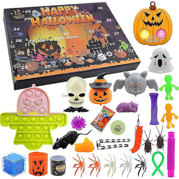 Halloween Jul Julenissegaver Dekorasjon Dekompresjon Leke Sett Gresskar Nedtelling Kalender Blindboks St-018-2