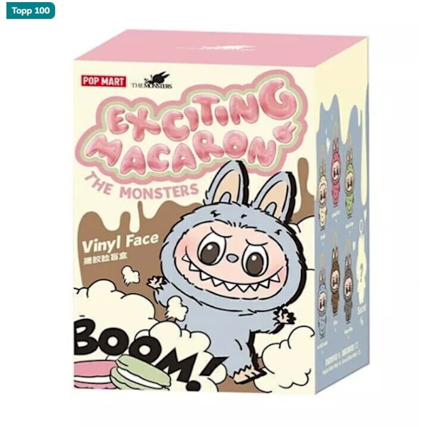 1 stk POP MART LABUBU The Monsters Spændende Macaron Plysdukker Figur Legetøj Blind Boxes Tilfældig Farve random color