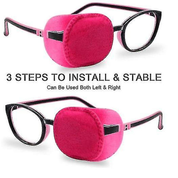 4 kappaletta silmälappuja lapsille Laiska silmä Amblyopia Strabismus lappu Pink