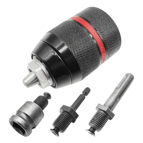 Nyckellös borrchuck Snabbväxlande handborrchuck 1/2-20unf Montering 1,5-13 mm Med Sds-plus 1/2 tum Wr Black