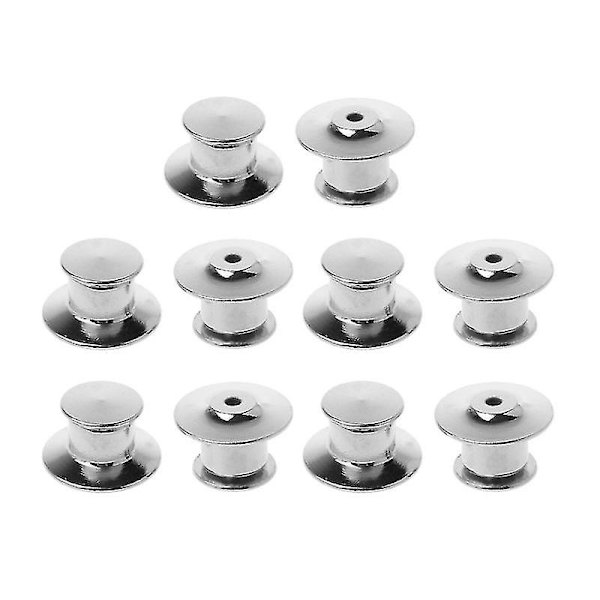 10 stycken/ set Metallnålar Keepers Pin Backs Inget verktyg krävs Säkerhet Anti-förlust