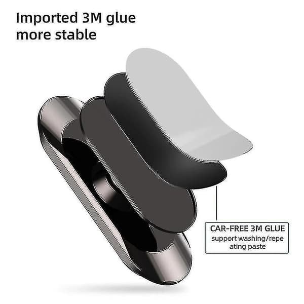 360 roterbar universal bil mobiltelefonholder / magnetisk multifunksjonell luftventil silver