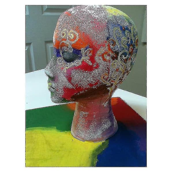 Hvid Styrofoam Skum Mannequin Parykhoved Display Hat Hætte Parykholder