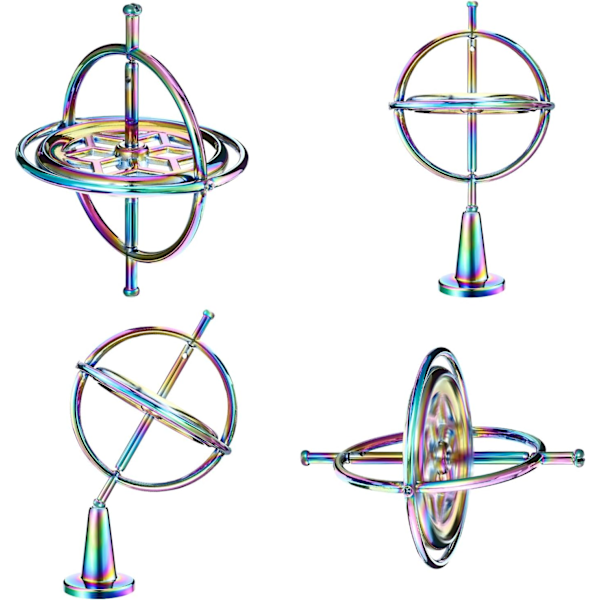 Anti-Gravity Metal Gyroskop Spinn Gyroskop Balance Legetøj Farverigt Lærende Gave