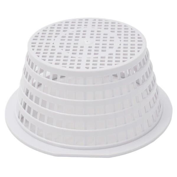 Pool Skimmer Rund Kurv - 15cm Diameter - Hvid