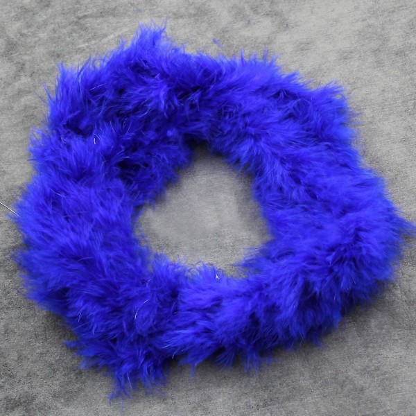 2m fjer Boa Strip Fluffy Craft Costume Høne Nat Dressup Bryllup Fancy Party Qinhai Dark Blue