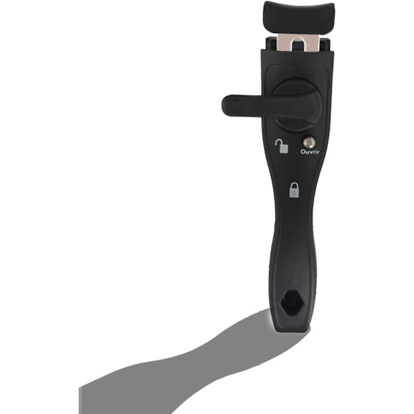 Universal för grytan, ergonomiskt anti-scald handtag, anti-scald avtagbart handtag, för köksredskap, wokpanna, gryta (svart)