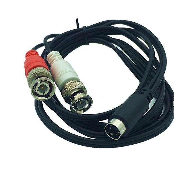 S-video 4-polet han-stik til to BNC han-stik Y-splitter konnektor adapterkabel ledning 25cm/1.5m 0.25M