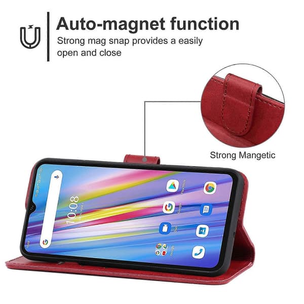 UMIDIGI A11 Nahkainen puhelinkotelo Red