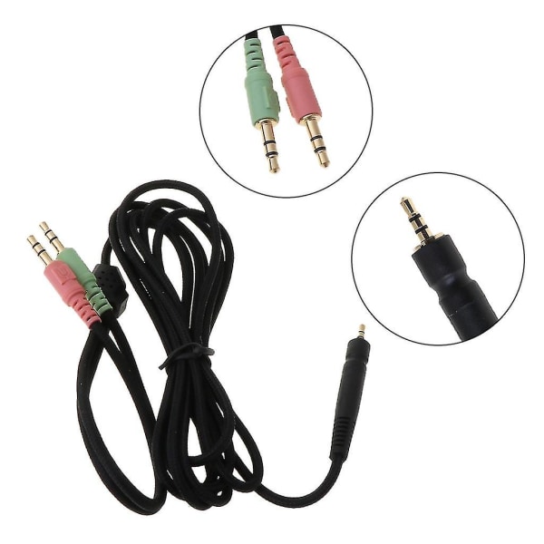 Sennheiser G4me One Game Zero Pc 373d Pc37x Gsp350 500 600 Erstatningshodetelefoner Lydkabel 1 plug
