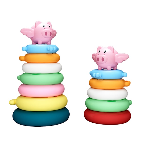 Baby Rainbow Stacking Tower, Early Learning Educational Toys, Best Gift for Kids Música Apilada De 7 Capas