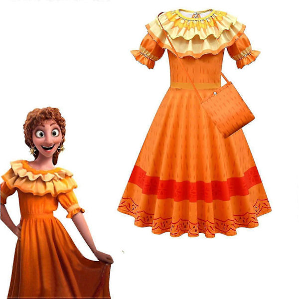 Encanto Pepa Cosplay Kostyme Jentekjole Fancy Kjoler Til Karneval Halloween Prinsessekjole 130