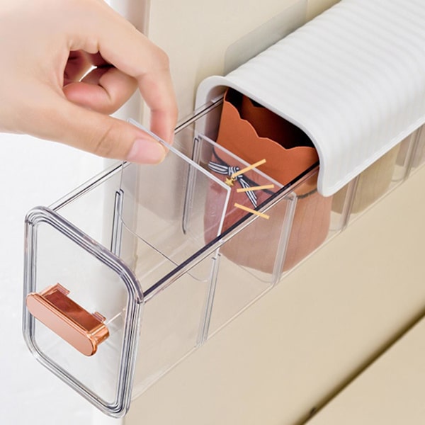 Vägghängande Transparent Underkläder Trosor Strumpor Förvaringslåda Garderob Organizer För sovrum white