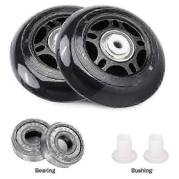 Inline skate hjul med kuglelejer 70mm, Sort