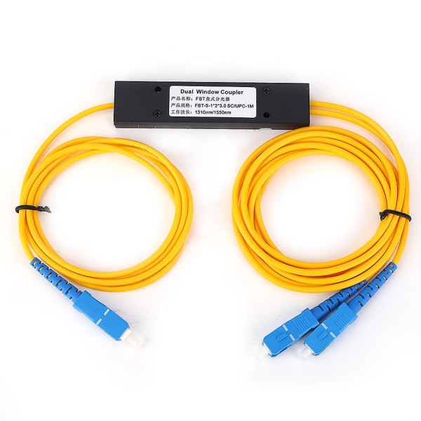 Singlemode fiberoptisk splitter 1x2 Fbt splittermodul med sc/upc-gränssnitt 1310-1550nm