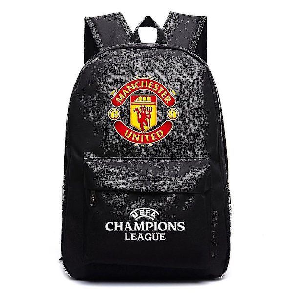 N 67# Uefa Champions League Manchester United Axelväska Printed Canvas Ryggsäck European Champions Cup Bokväska