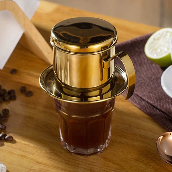 Vietnamesisk Kaffe Filterpresse Drypper Rustfritt Stål Bærbar Kaffemaker