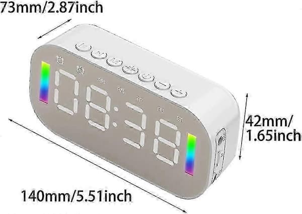 Bluetooth-kaiutin FM-radiolla, LED-näytöllä, herätyskellolla