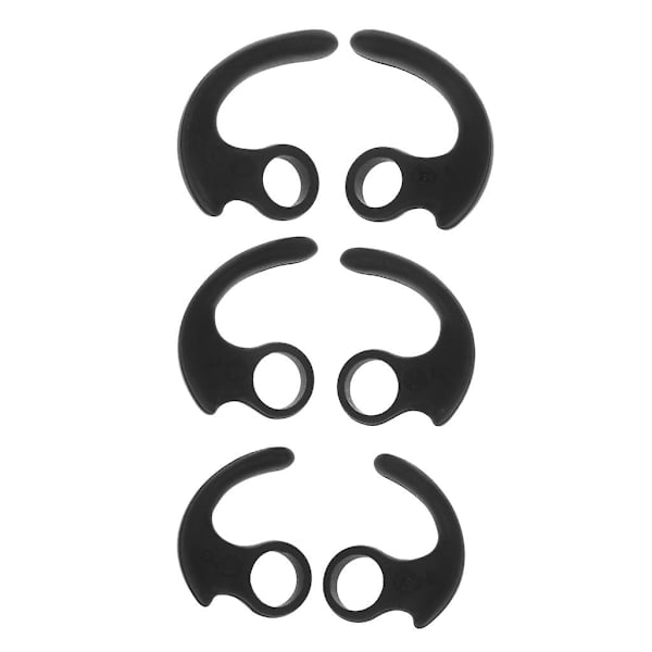 3 par/parti blødt silikone etui Ørekroge Ørepropper til Sony ørepropper S/M/L Black