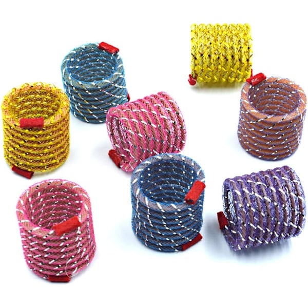 Kattespringfjærleker, fargerike fjærleker for katter, strekkbare leker for kjæledyr, 4 stk, tilfeldig farge 4 Pcs