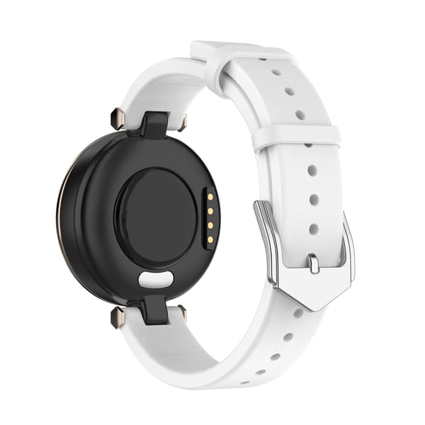Garmin Lily Hvid Læderrem Svart