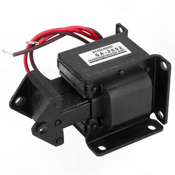 220V AC elektromagnet med 15 mm slaglængde og 19,6N kraft til push-pull applikationer