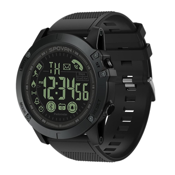 Pr1-2 Smart Watch Men Professional 5atm Vanntett Bluetooth Call Digital Alarm Clock Black