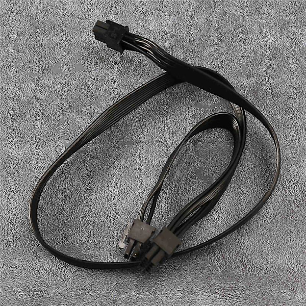 6x Pci-e 6 ben til 2 porte 6+2 ben strømforsyningskabel 6 pin til 8 pin til V Series V850 V700 V1000 Modu black