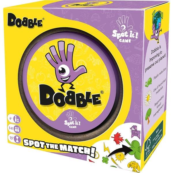 Dobble | Kortspel | Ålder 6+ | 2-8 Spelare | 15 Minuters Speltid