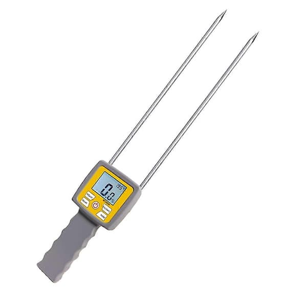Høfugtighedstester, med sonde og baggrundsbelyst LCD-display til hø, fodergræs, lucerne og andet hø