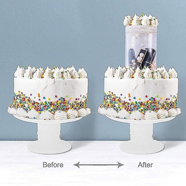 2 I 1 Surprise Popping Cake Stand Børnefødselsdagskageholder med trækring