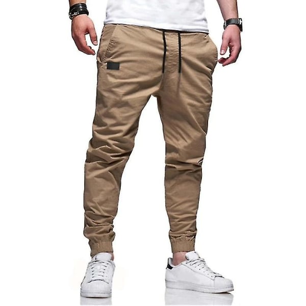Trendy leggings til mænds sport khaki L