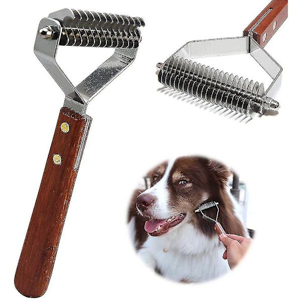 14-bladet Rake Pet Undercoat Rake, profesjonell Pet Dematting Comb_fs