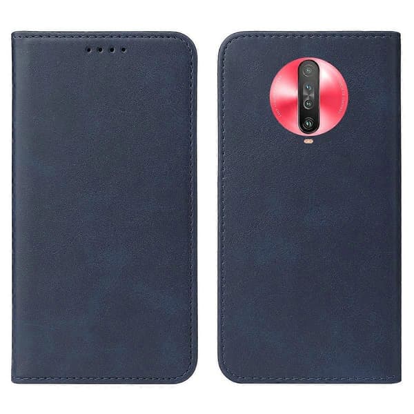 Magnetiskt läderfodral för Xiaomi Poco X2 Blue