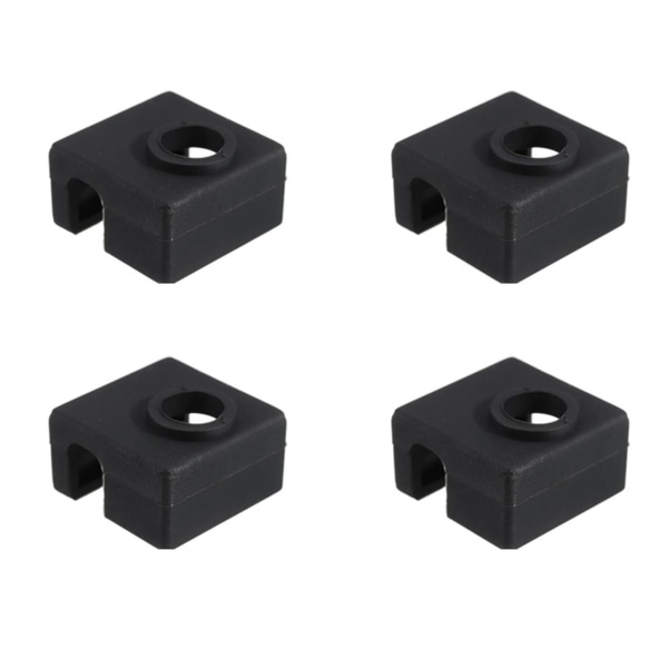 3d Printer Heat Block Silikone Cover Case Mk8 Hotend Ekstruder Silikone Isoleringsstrømper Kompatible med Creality Ender 3 Ender 3 Pro Ender 5 Cr-10 10s Black