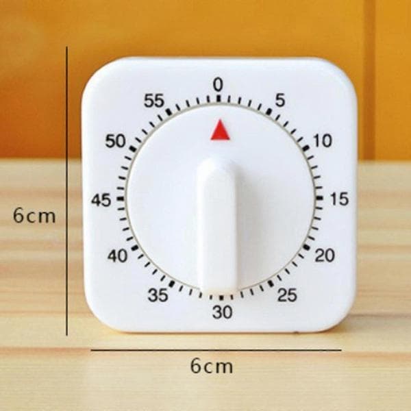Mekanisk køkkentimer med 60-minutters nedtælling til madlavning og bageopgaver
