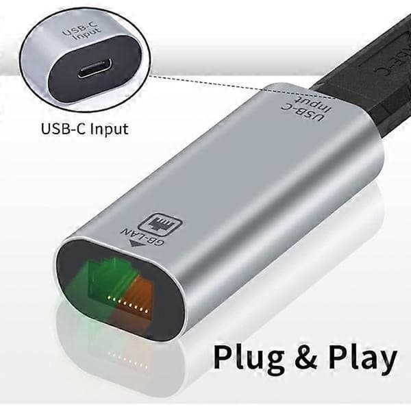 Poyiccot USB C - Ethernet -sovitin Gigabit, RJ45 Naaras - USB C Naaras -sovitin, USB C - RJ45 -sovitin