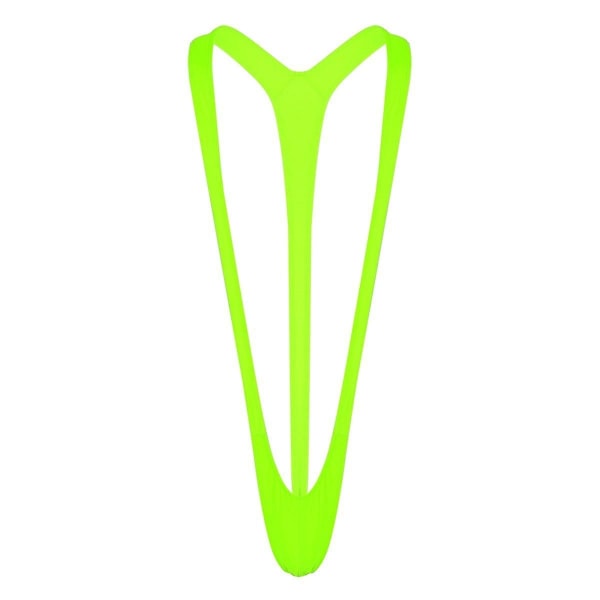 Fluorescerende Mankini - Menn Elastisk Badetøy Green One Size